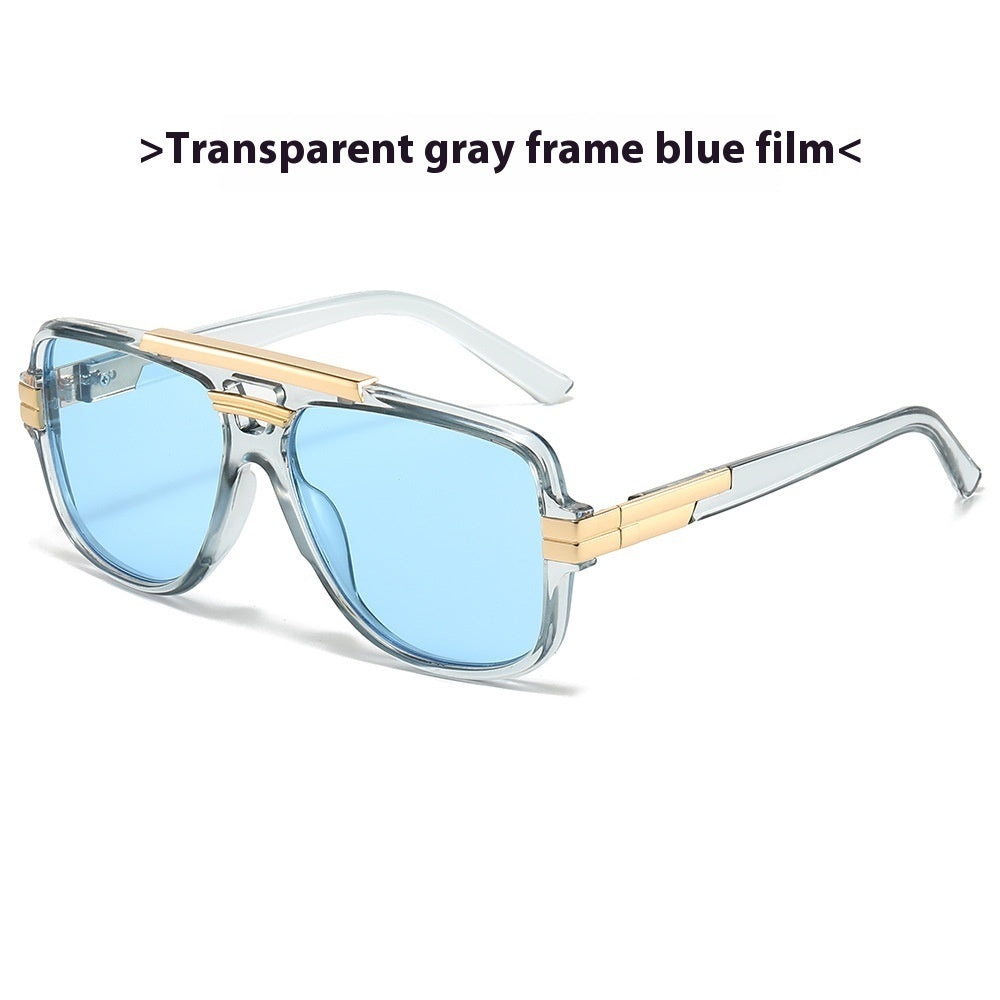 Lunettes de soleil rétro carrées noires protection UV400, style vintage streetwear années 70