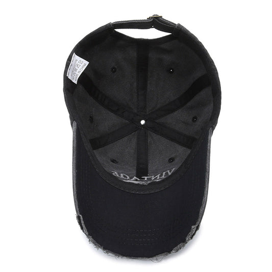 Casquette baseball vintage brodée rétro délavé coton - MyPulse+