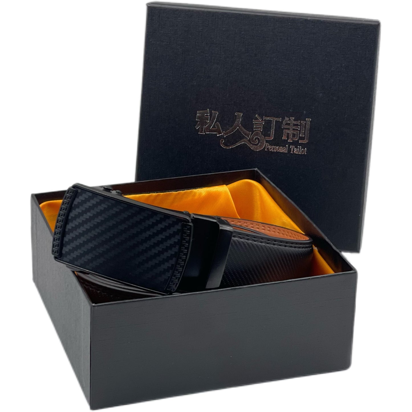 Ceinture cuir carbone homme boucle automatique style urbain premium business