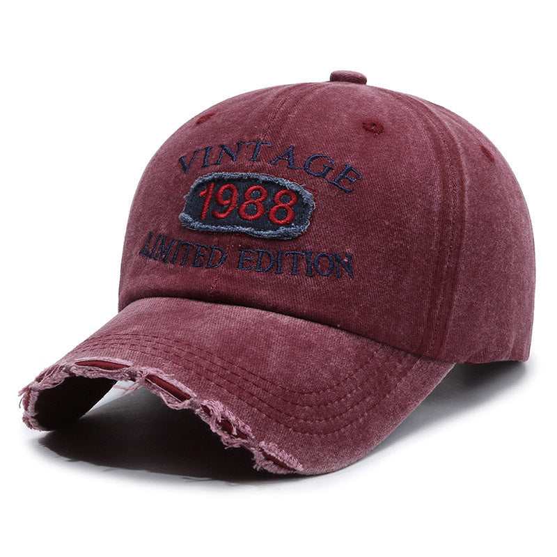Casquette baseball vintage brodée rétro délavé coton - MyPulse+