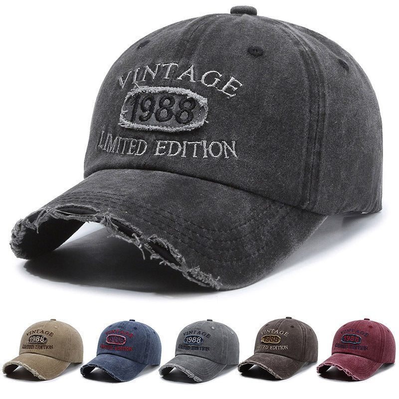 Casquette baseball vintage brodée rétro délavé coton - MyPulse+