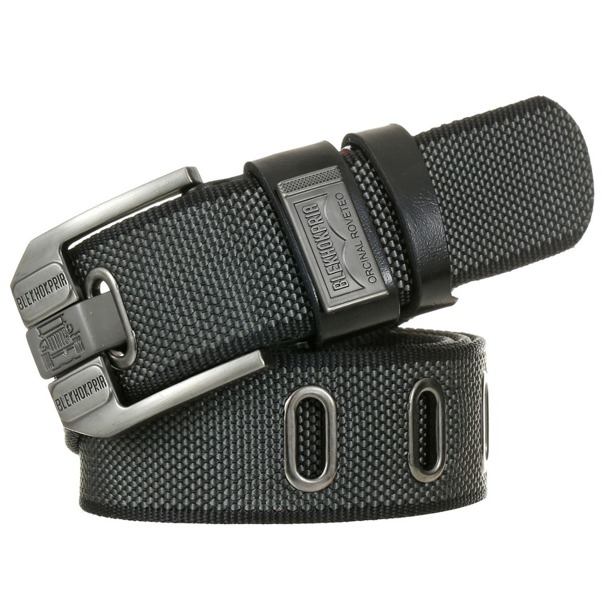 Ceinture cargo homme streetwear rétro boucle métal renforcée 125cm style urbain vintage