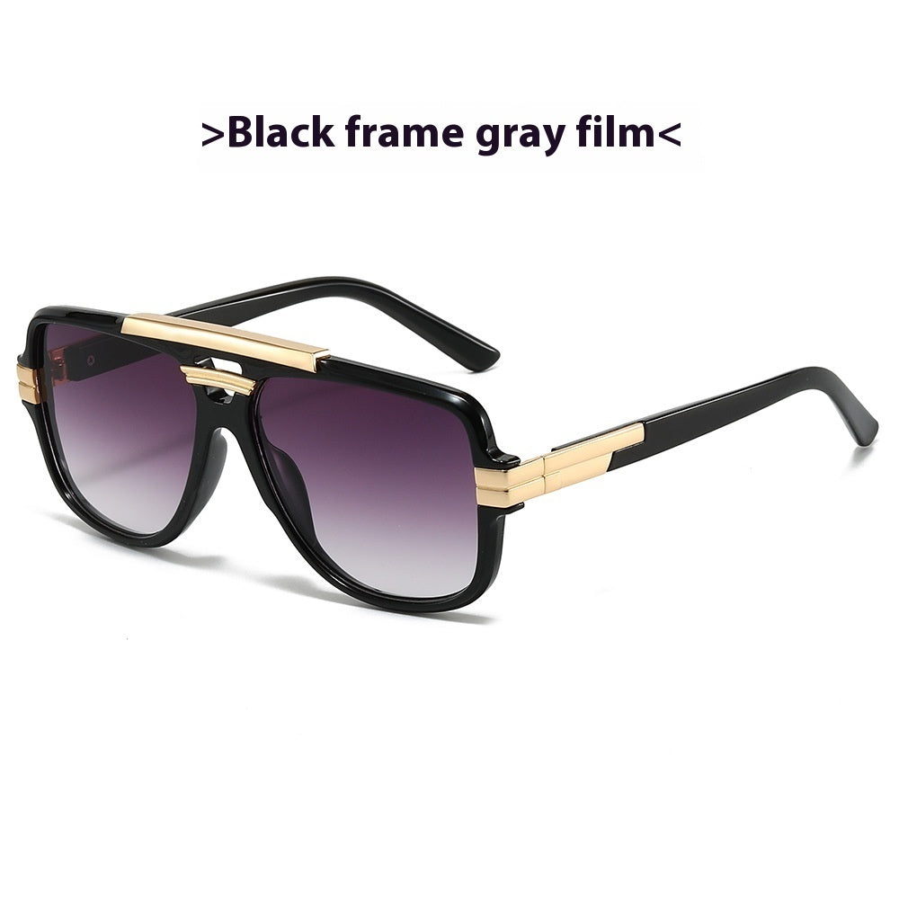 Lunettes de soleil rétro carrées noires protection UV400, style vintage streetwear années 70