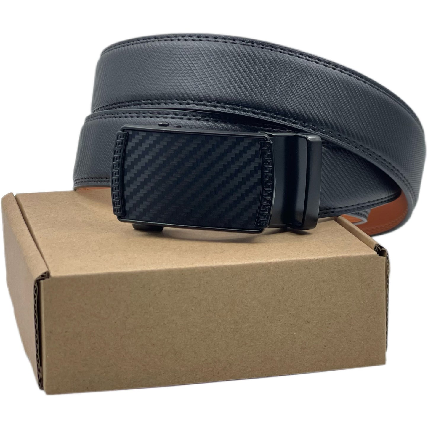 Ceinture cuir carbone homme boucle automatique style urbain premium business